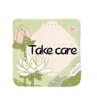 Message stickers with flowers -2（個別スタンプ：10）