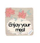 Message stickers with flowers -2（個別スタンプ：12）