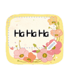 Message stickers with flowers -2（個別スタンプ：15）