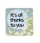 Message stickers with flowers -2（個別スタンプ：17）