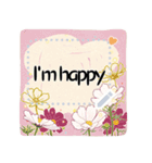 Message stickers with flowers -2（個別スタンプ：18）