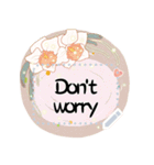 Message stickers with flowers -2（個別スタンプ：21）