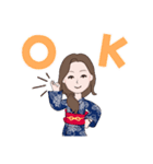 夏の浴衣スタンプ（個別スタンプ：1）