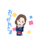 夏の浴衣スタンプ（個別スタンプ：4）