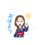夏の浴衣スタンプ（個別スタンプ：5）
