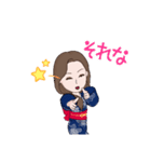 夏の浴衣スタンプ（個別スタンプ：15）
