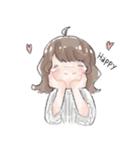 ゆるゆるふわふわ女の子 英語版（個別スタンプ：9）