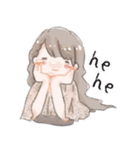 ゆるゆるふわふわ女の子 英語版（個別スタンプ：10）