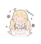 ゆるゆるふわふわ女の子 英語版（個別スタンプ：18）