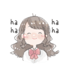 ゆるゆるふわふわ女の子 英語版（個別スタンプ：28）