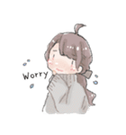 ゆるゆるふわふわ女の子 英語版（個別スタンプ：30）