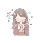 ゆるゆるふわふわ女の子 英語版（個別スタンプ：37）