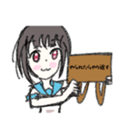 カンペの女の子（個別スタンプ：6）