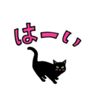 毎日使える☆シンプル黒猫（個別スタンプ：9）