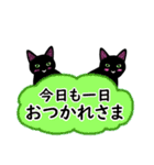 毎日使える☆シンプル黒猫（個別スタンプ：37）