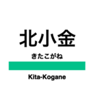 常磐線1(品川-取手)の駅名スタンプ（個別スタンプ：16）