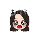 表情豊かな茶髪セミロング女子3(文字有ver)（個別スタンプ：2）
