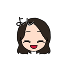 表情豊かな茶髪セミロング女子3(文字有ver)（個別スタンプ：17）