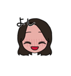 表情豊かな茶髪セミロング女子3(文字有ver)（個別スタンプ：19）