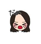 表情豊かな茶髪セミロング女子3(文字有ver)（個別スタンプ：30）