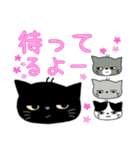 秋の黒猫ニャーとお友達。（個別スタンプ：10）