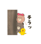 【動く】BROWN ＆FRIENDS【毎日使える】（個別スタンプ：4）