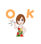 summer girl 夏女子スタンプ（個別スタンプ：1）
