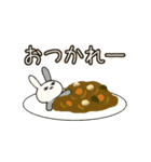 【動く】うさぎの食いしん坊もっち（個別スタンプ：1）