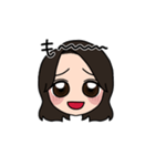 表情豊かな茶髪セミロング女子4(文字有ver)（個別スタンプ：10）