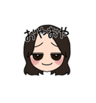 表情豊かな茶髪セミロング女子4(文字有ver)（個別スタンプ：30）