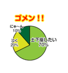 円グラフのすたんぷ。（個別スタンプ：24）