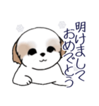 Stickers_Shih Tzu_i シーズースタンプ冬（個別スタンプ：4）