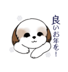 Stickers_Shih Tzu_i シーズースタンプ冬（個別スタンプ：11）