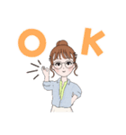 女の子たのしい毎日スタンプ（個別スタンプ：1）
