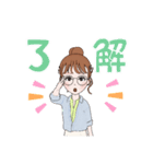 女の子たのしい毎日スタンプ（個別スタンプ：9）