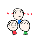 3人の男の子スタンプ（個別スタンプ：40）