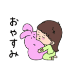 オン眉ヘアの女の子（個別スタンプ：2）