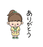 オン眉ヘアの女の子（個別スタンプ：4）