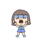 オン眉ヘアの女の子（個別スタンプ：18）