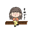 オン眉ヘアの女の子（個別スタンプ：21）