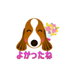 動く犬のスタンプ かわいいスパニエル（個別スタンプ：4）