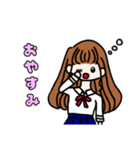 可愛い制服女の子（個別スタンプ：2）