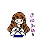 可愛い制服女の子（個別スタンプ：3）