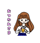 可愛い制服女の子（個別スタンプ：7）