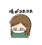 コロナになった女の子（個別スタンプ：3）