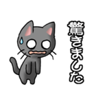 猫ねこにゃんこ その1N（黒）日常会話（個別スタンプ：10）