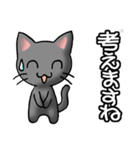 猫ねこにゃんこ その1N（黒）日常会話（個別スタンプ：37）