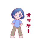 なかよし男の子と女の子（個別スタンプ：7）