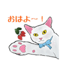 しろねこといちご【修正版】（個別スタンプ：1）