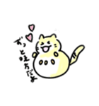 だるまねこ。（個別スタンプ：7）